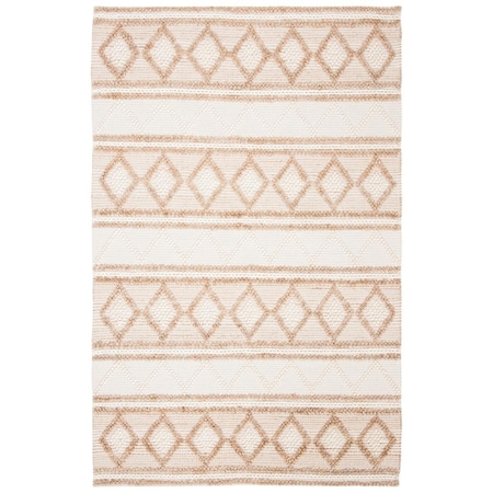Safavieh 3 x 5 ft. Natural Fiber Rectangle Area RugBeige & Ivory NF866A-3